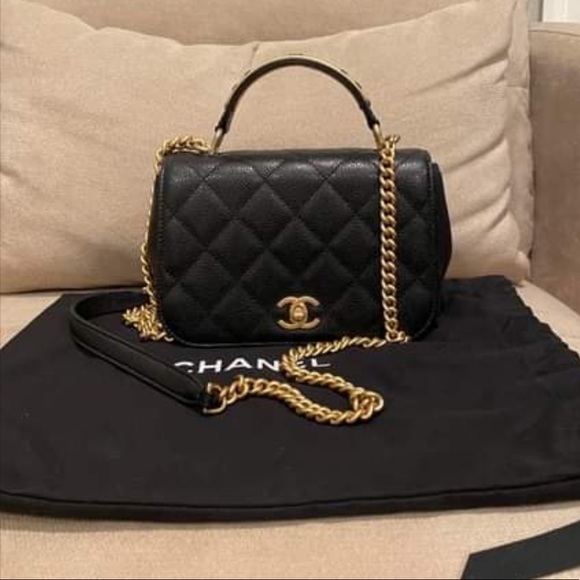 CHANEL Handbags - Authentic Chanel flap bag with handle, NWT